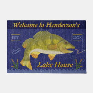 Individueller Name der See-Haus-rustikaler Fußmatte