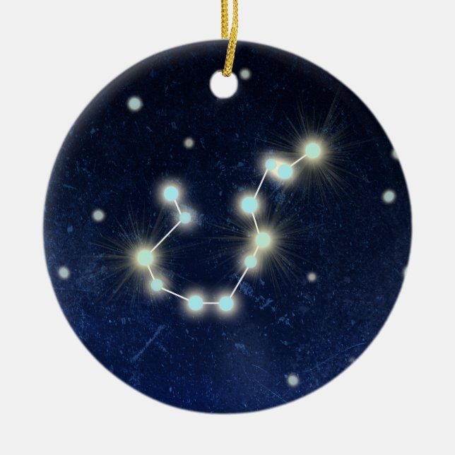 Individueller Name der Wassermann-Konstellations-| Keramik Ornament (Vorne)