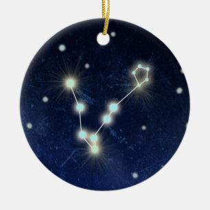 Individueller Name Fisch-Konstellations- Keramik Ornament