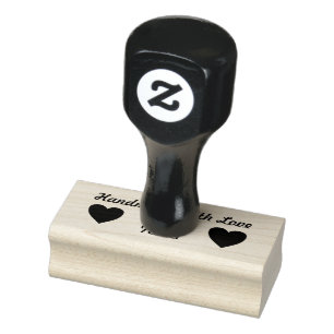 Individueller Name handgemacht mit Gummistempel