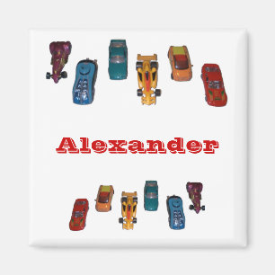 INDIVIDUELLER NAME - Jungen-Rennen-Auto-Magnet Magnet