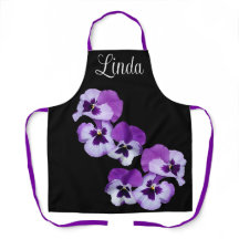 Individueller Name Linda hübsche lila Pansie Blume