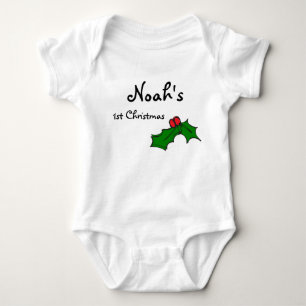 Individueller Name mein erstes/1. Weihnachten Baby Strampler