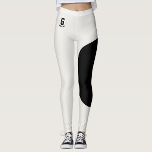 Individueller Name Moderne Neutrale Süße Schwarze  Leggings