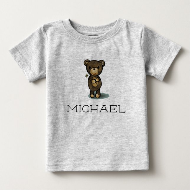 Individueller Name/personalisierter niedlicher Baby T-shirt (Vorderseite)