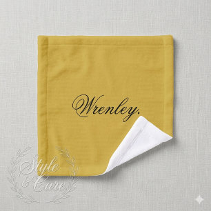 Individueller Name Personalisiertes Metallic Gold Waschlappen