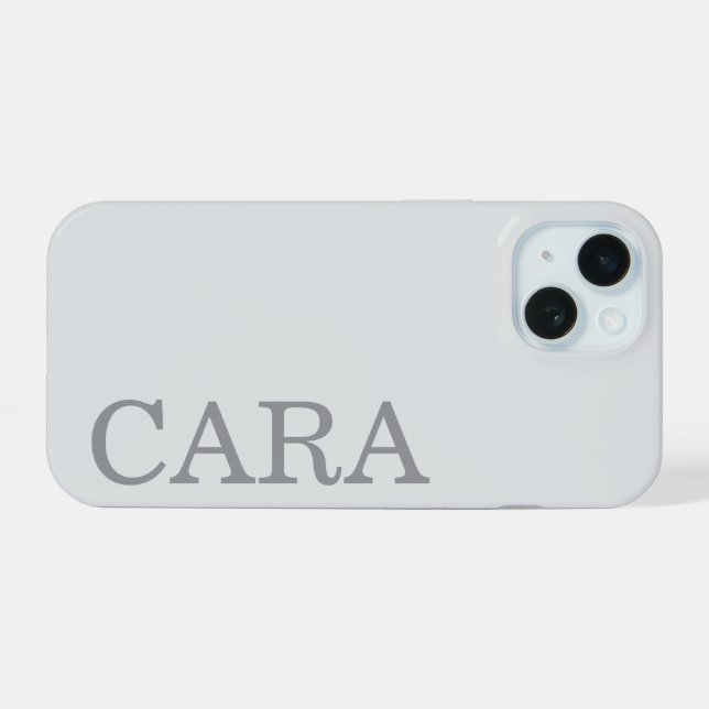Individueller Name Stylisch Minimal Monogram Moder iPhone 15 Hülle (Rückseite (Horizontal))