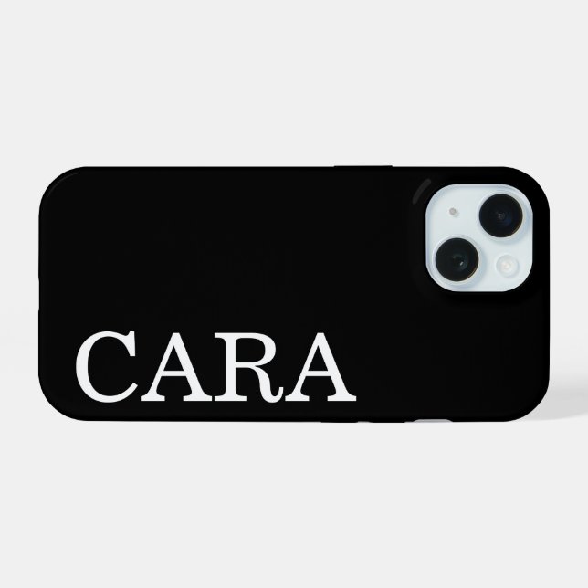 Individueller Name Stylisch Minimal Monogramm Mode iPhone 15 Hülle (Rückseite (Horizontal))