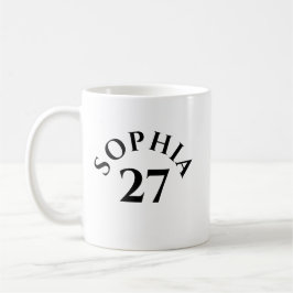 Individueller Name und Nummer Kaffeetasse