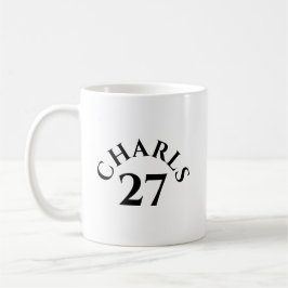 Individueller Name und Nummer Kaffeetasse