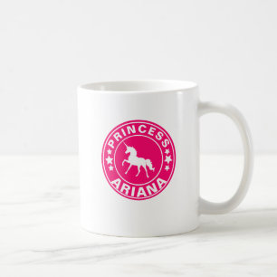 Individueller Nameunicorn-Prinzessin Pink Kaffeetasse