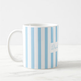individueller Papa-Becher, babyblaue gestreifte Ba Kaffeetasse
