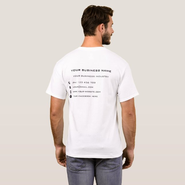 Individueller Personalisierter Beruflicher Busines T-Shirt (Schwarz voll)