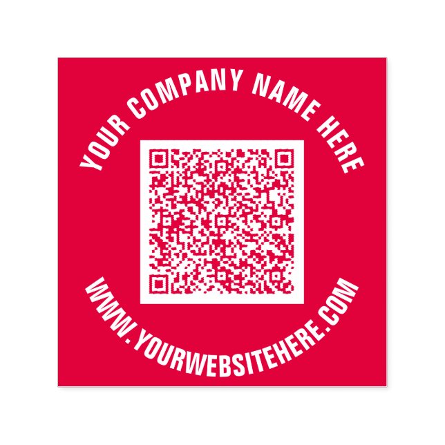 Individueller QR-Code für Text und Farben Moderne  Permastempel (Design)