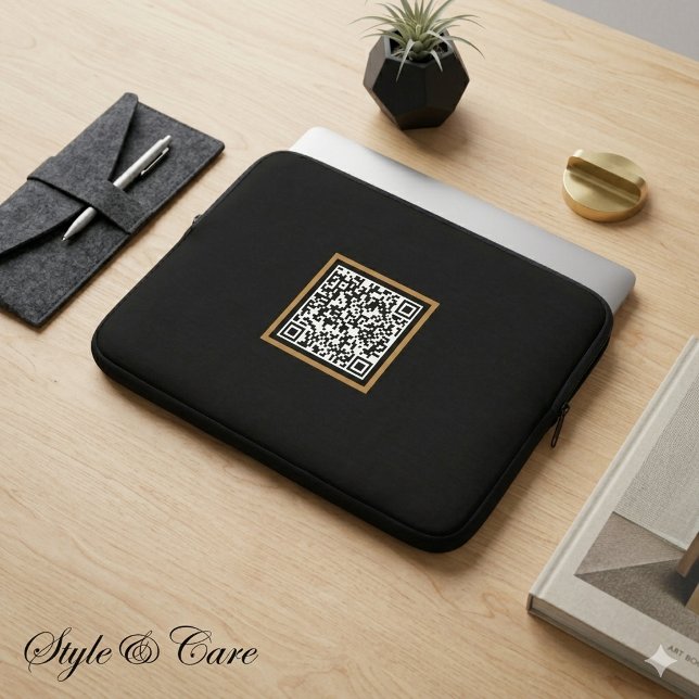 Individueller QR-Code Notebook-Sieb für die Werbea Laptopschutzhülle (Custom QR Code Laptop Sleeve for Brand Promotion)