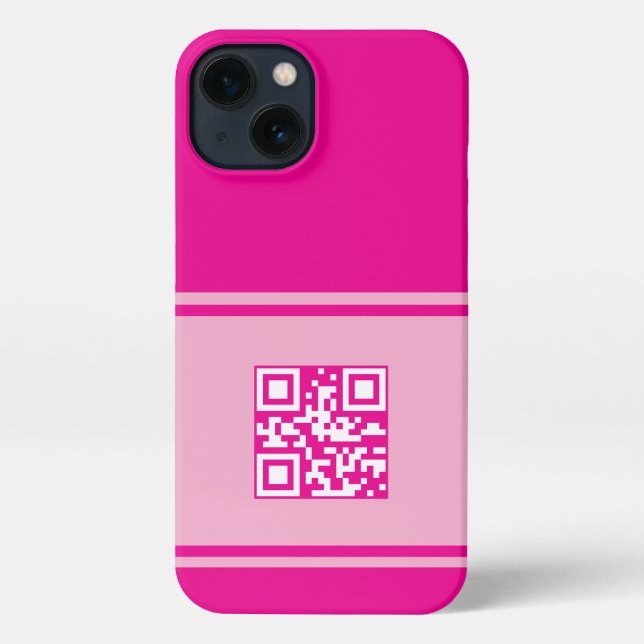 Individueller QR Code Telefoncase, Business QR Tel iPhone Hülle (Rückseite)