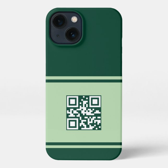 Individueller QR Code Telefoncase, Business QR Tel iPhone Hülle (Rückseite)