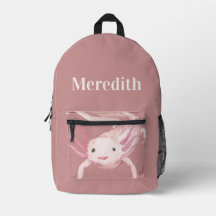 Individueller rosa Axolotl-Rucksack