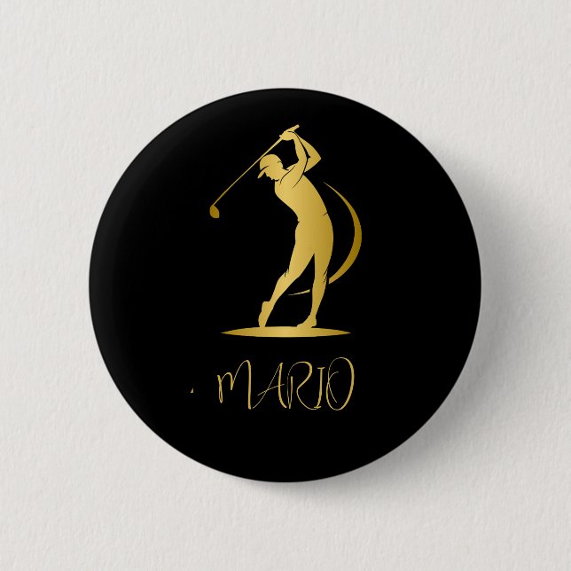 Individueller Round Button mit Golf-Design (Vorderseite)