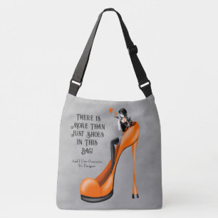 Individueller Slogan Modebewusste Dame in Stiletto Tragetaschen Mit Langen Trägern