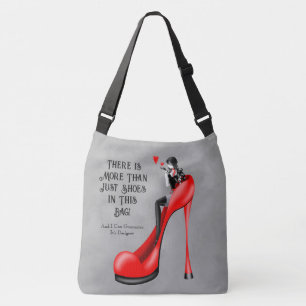 Individueller Slogan Modebewusste Dame in Stiletto Tragetaschen Mit Langen Trägern