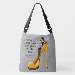 Individueller Slogan Modebewusste Dame in Stiletto Tragetaschen Mit Langen Trägern