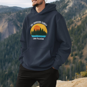 Individueller Sonnenuntergang am See Hoodie
