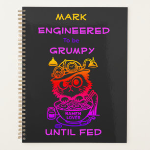 Individueller Steampunk-Ramen-Katzen-Funny-Anime-P Planer