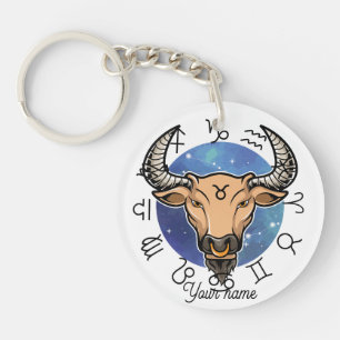 Individueller Stier & Jungfrau-Zodiak-Schlüsselanh Schlüsselanhänger
