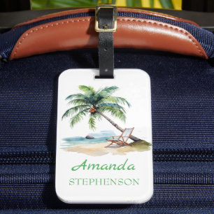 Individueller Strandurlaub Gepäckanhänger