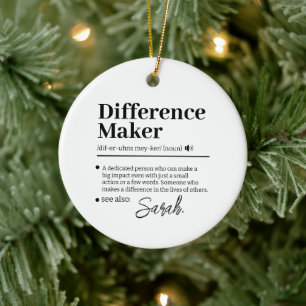 Individueller Unterschiedmacher, Mentor Dankeschön Keramik Ornament