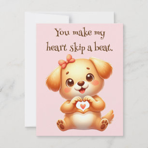 Individueller Valentinstag Hundethema Feiertagskarte
