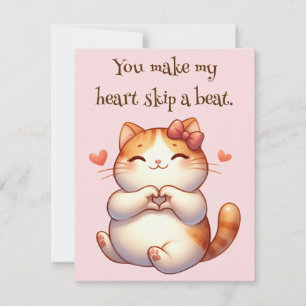 Individueller Valentinstag Katzenthema Feiertagskarte