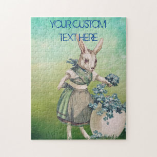 Individueller Vintage Osterhase Kaninchen Rustikal
