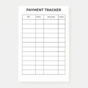 Individueller Zahlungs-Tracker  Post-it Klebezettel