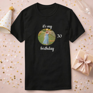 Individuelles 30. Geburtstags-Foto-T-Shirt-Geschen T-Shirt