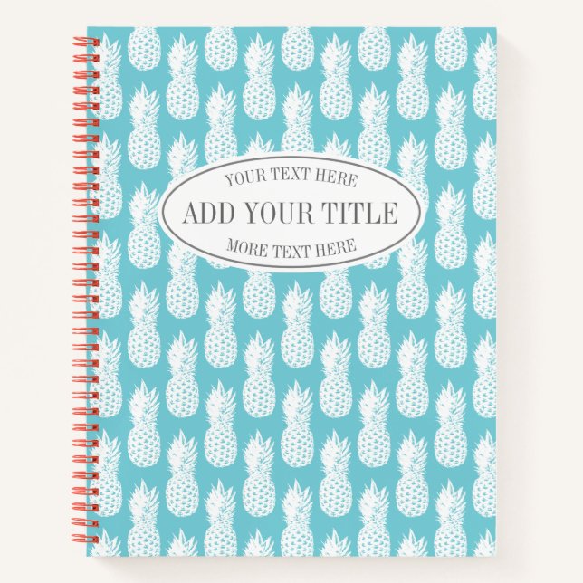 Individuelles Ananas-Spiralheft-Notebook Notizbuch (Vorderseite)
