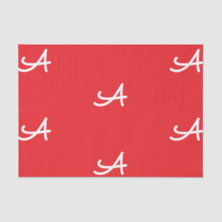 INDIVIDUELLES ANFANGSGEWEBEPAPIER IN ROT UND WEISS SEIDENPAPIER