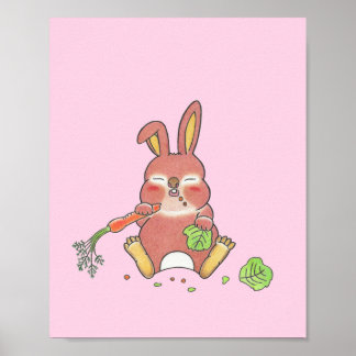 individuelles Baby-Hasen-Kinderzimmer-Poster Poster