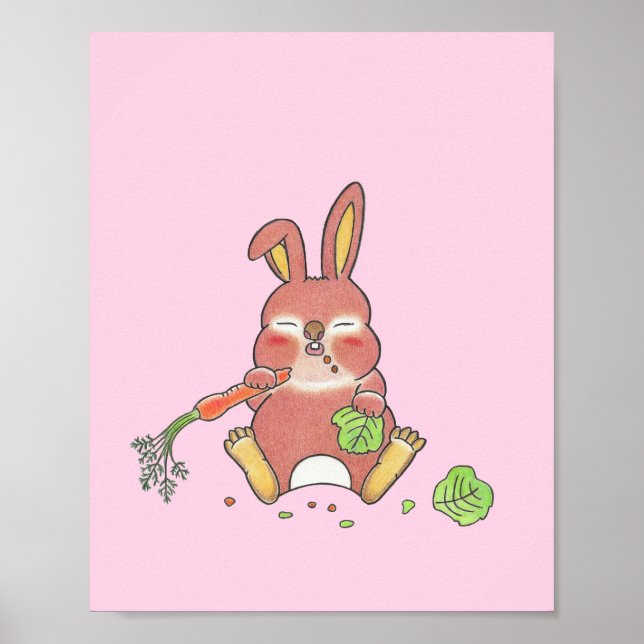 individuelles Baby-Hasen-Kinderzimmer-Poster Poster (Vorne)