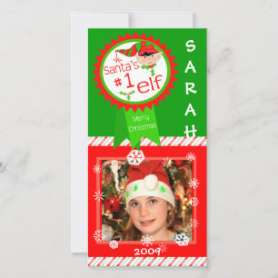 Individuelles Baby / Kinder / Familienweihnachtska Feiertagskarte