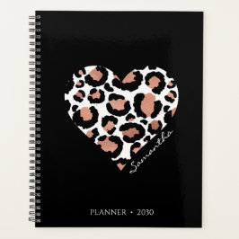 Individuelles Black Leopard Cheetah Muster Planer