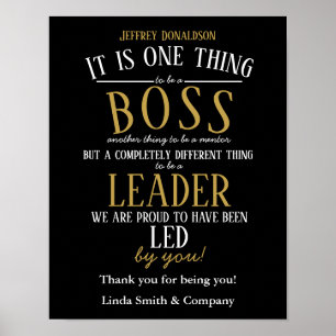 individuelles Boss Mentor Leiter Poster Wertschätz