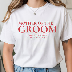 Individuelles Brautparty-Shirt für die Mutter des  T-Shirt