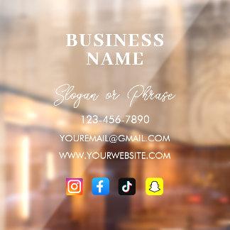 Individuelles Business Window Decal - Ihr Unterneh Fensteraufkleber