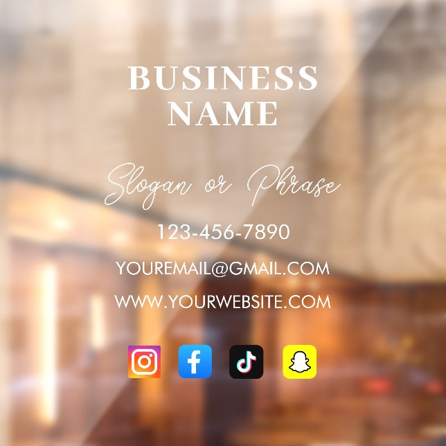 Individuelles Business Window Decal - Ihr Unterneh Fensteraufkleber (Blatt 2)