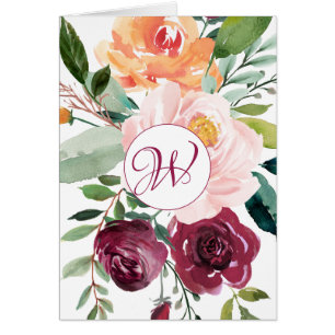 Individuelles Design mit floralem Monogramm