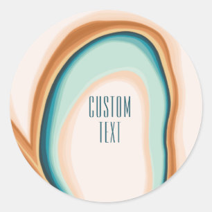 Individuelles Design mit Soft Swirl Art Runder Aufkleber