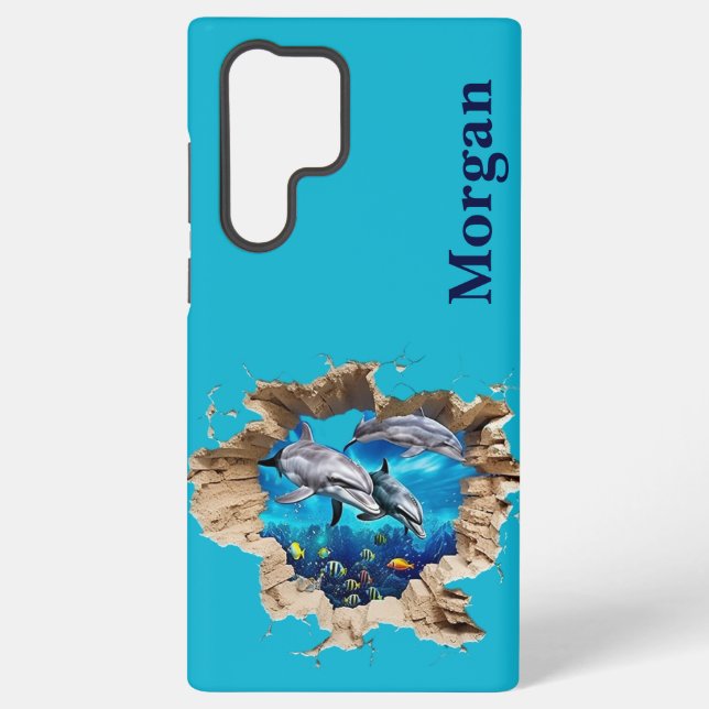 Individuelles Dolphin-Design - Geschenk für Kinder Samsung Galaxy Hülle (Rückseite)