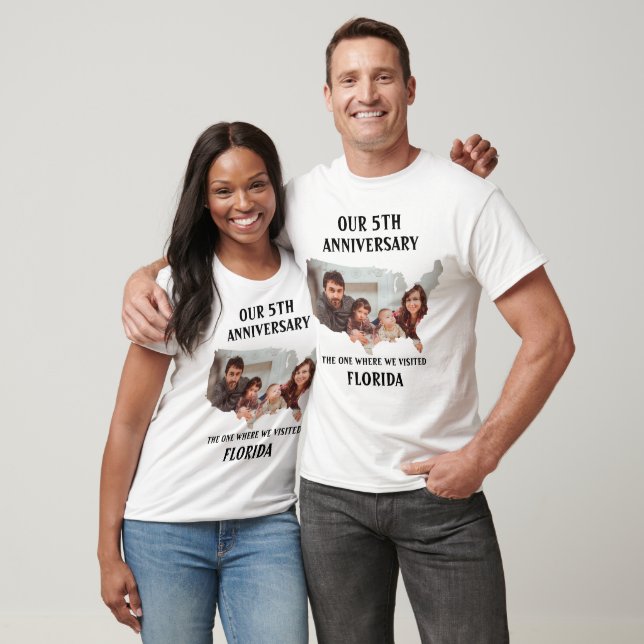 Individuelles Ehepaar Hochzeit Urlaub USA Form Fot T-Shirt (Unisex)
